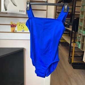 Mondor Wide-Strap Royal Blue Leotard